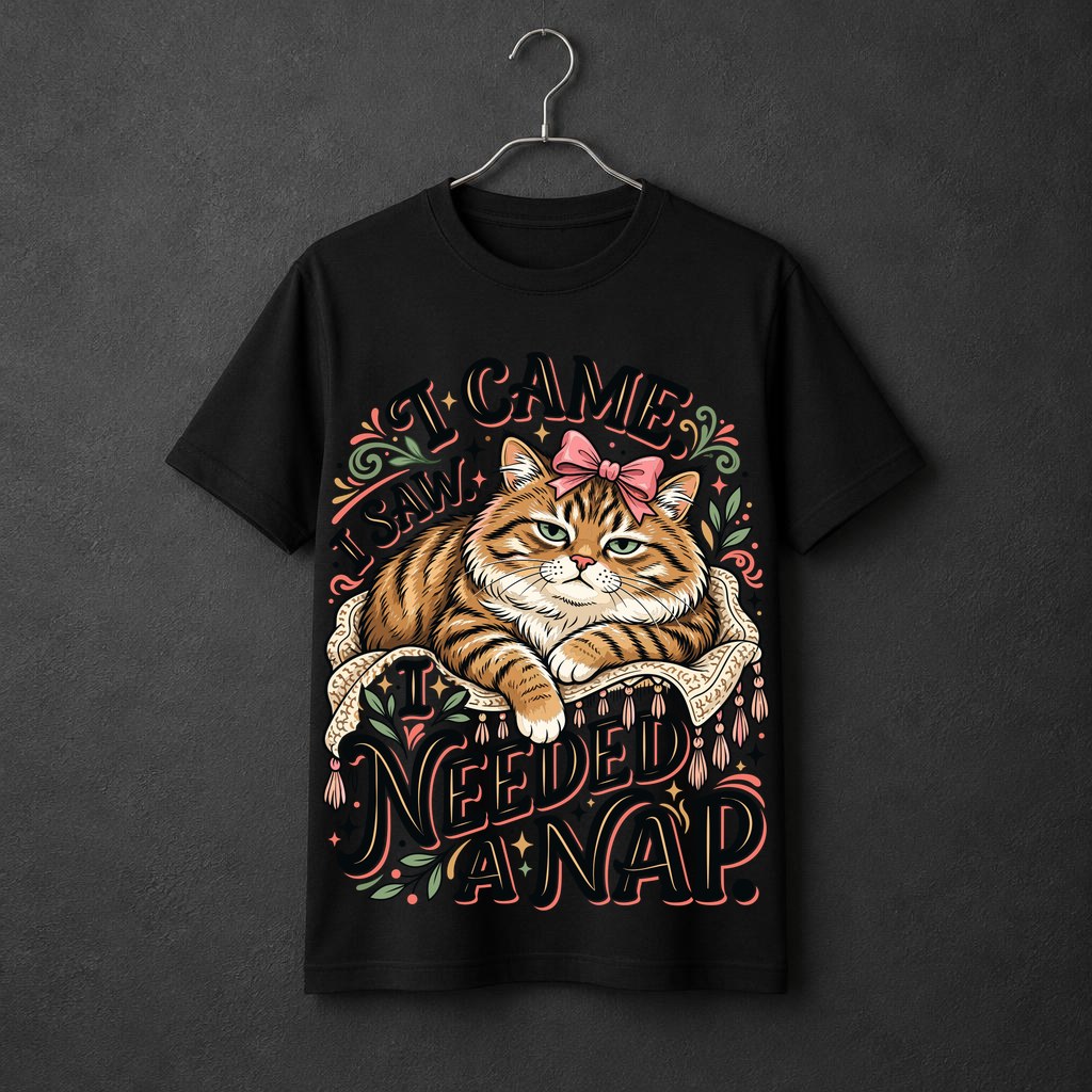 I Came. I Saw. I Needed a Nap. — Sassy Cat t-shirt
